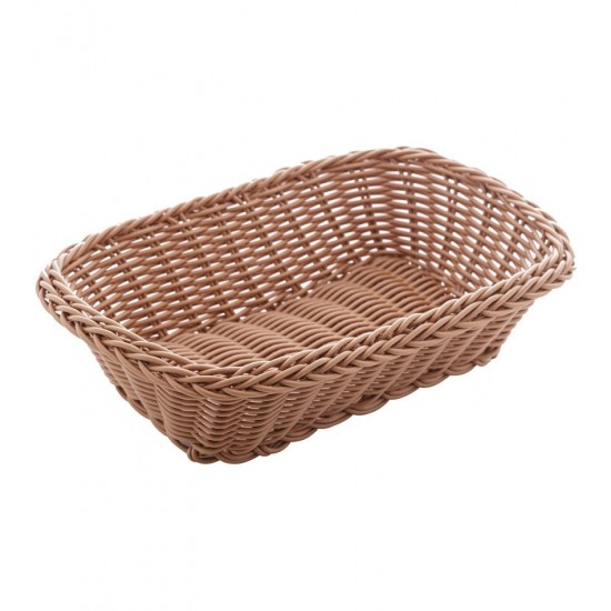 Cesta De 25cm X 18,1cm X 6,8cm Rattan Plástico Retangular